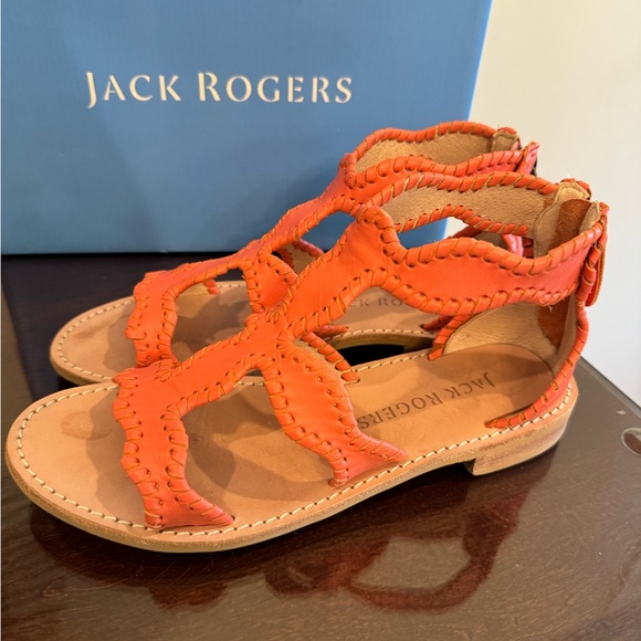 Jack Rogers Gladiator Sandal Coral size 7 NEW Worn once. Includes Original box - Picture 3 of 9